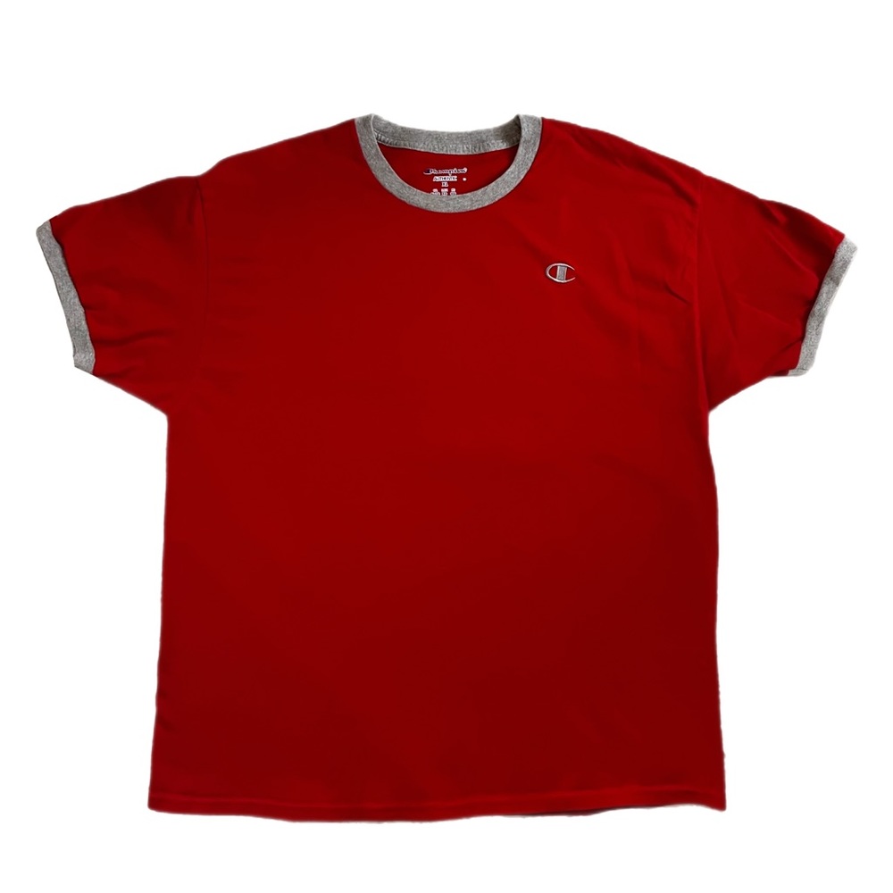 Champion Red Crewneck Short Sleeve T Shirt Size XL
